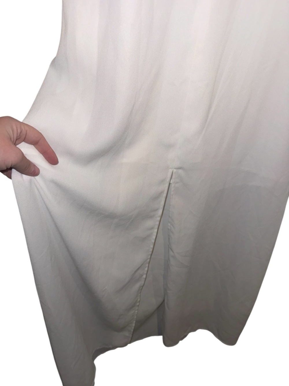 Keepsake White V Neck Open Back Maxi Slip Dress Small Revolve - Picture 5 of 7
